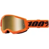 Image de Masque cross 100 % Strata 2 orange fluo â écran iridium or