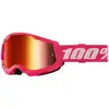 Image de Masque cross 100 % Strata 2 rose â écran iridium rouge