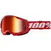 Image de Masque cross 100 % Strata 2 rouge â écran iridium rouge