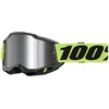 Image de Masque cross 100 % Accuri 2 jaune fluo â écran iridium argent