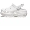Image de Crocs Mega Crush sabot enfant blanc - taille 34/35 semelle compensée et bride personnalisable