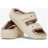 Image de Sandales Crocs Classic Cozzzy blanc marron clair - 41-42