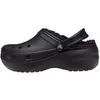 Image de Sabots femme - CROCS - Classic Platform Lined - Noir - Doublure chaude - Semelle compensée