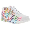 Image de Tennis Basket Basses Femme - SKECHERS - Highlight Love - Blanc/Multi - Synthétique - Lacets - Plat