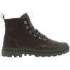 Image de Palladium - Bottines En Cuir Kaki à Talon Plat Avec Des Lacets Et Un Zip Latéral - Kaki 42