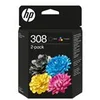 Image de HP 308 - pack de 2 - noir, jaune, cyan, magenta - original - cartouche d'encre