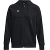 Image de Sweatshirt à capuche molleton full zip femme Under Armour Rival Noir 1379497-001
