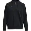 Image de Sweatshirt à capuche molleton full zip femme Under Armour Rival Noir 1379497-001