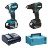 Image de Pack 2 outils MAKITA DLX2535SJ (DDF490 + DTD153) en MAKPAC 3