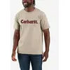 Image de T-shirt Carhartt Logo Graphique manches courtes blanc crème marron - L