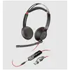 Image de Casque Stéréo Poly Blackwire 5220 Arceau Noir Usb-c 3,5 Mm