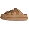 Image de Sandales - Ugg - Australian W Goldenglow - Cuir - Marron - Plat
