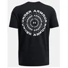 Image de T-SHIRT À MANCHES COURTES UNDER ARMOUR NOIR À MOTIF RADIAL