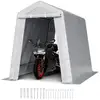 Image de Vevor abri jardin 183x245cm, tente rangement portable. Double porte zippée. Pour motos, vélos, outils. Gris.