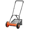 Image de Vevor tondeuse a gazon manuelle, 350 mm, 5 lames acier, sans moteur, hauteur de coupe reglable 15 a 45 mm, avec bac de ramassage, tondeuse pour pelouses, allees, cours, travaux de jardinage quotidiens