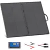 Image de Panneau Solaire Portable-VEVOR-100 W-Chargeur Solaire Pliable Monocristallin à Cadre pour Camping-Haut Rendement 24 %