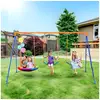 Image de Vevor ensemble portique balançoire de jardin avec 1 nacelle 2 sièges à ceinture