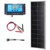 Image de Vevor kit panneau solaire monocristallin 100w 12v + contrôleur charge, ip68, pour maisoncamping-carbateau.