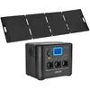 Image de Station Électrique Portable 1800 W-VEVOR-Générateur Solaire Portable Panneau Solaire 200 W Batterie Secours LiFePO4 1008 Wh