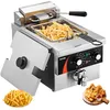 Image de Friteuse Commerciale 3000 W-VEVOR-Friteuses à Bain dhuile Électrique avec Panier-en Acier Inox Épaissi 59 L