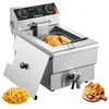 Image de Friteuse Commerciale 3000 W-VEVOR-avec Contrôle du Temps et de la Température Protection Contre la Surchauffe-pour Restaurant