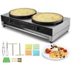 Image de Crêpière Électrique 40 cm-VEVOR-3400 W-en Acier Inoxydable-avec Contrôle de la Température Restaurant