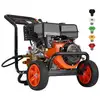 Image de Vevor nettoyeur haute pression essence 4400 psi 15 lmin, pompe cuivre, 5 buses, pour voitures.