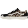 Image de Vans - Baskets Léopard En Cuir Avec Un Talon Plat Et Des Lacets Blancs - Noir 38