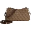 Image de GUESS Sac à épaule marron brun clair pour femme - Noelle II Tri Compartment Shoulder Crossbody Bag Latte Logo / Brown 330418