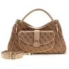 Image de GUESS Sac à main brun clair marron pour femme - Jessa Girlfriend Satchel Latte Logo 336829