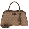 Image de GUESS Sac à épaule bandoulière brun clair marron pour femme - Lindsey Girlfriend Satchel Latte Logo 351552