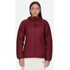 Image de Veste à capuche Columbia Powder Pass II Hybrid rouge bordeaux femme - S