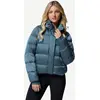 Image de Veste à capuche Columbia Amaze Puff bleu sarcelle femme - L