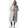 Image de Veste à capuche Columbia Amaze Puff Long beige clair femme - M