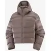Image de Veste à capuche Salomon Outline Novelty Crop Down gris violet femme - M