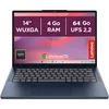 Image de PC portable Lenovo Chromebook 14M8911 14 MediaTek Kompanio 6 Go RAM 64 Go eMMC Bleu cosmique