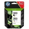 Image de HP 303 - pack de 2 - noir pigmente, couleur (cyan, magenta, jaune) - original - cartouche d'encre