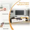 Image de Meuble tv blanc brillant 192 x 37 x 53 cm,3 portes abattantes et led,buffet bas table tv commode tv moderne Façade brillante