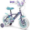 Image de Vélo Enfant Disney - Reine des Neiges - Roues 12 - Age 3 à 5 ans - 2 Freins - Stabilisateurs - Produit HUFFY