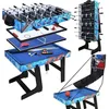 Image de Table Multi Jeux 5 en 1 Pliante-Billard-Babyfoot-Hockey-Tennis de Table-Basketball 103.4*57.5*72cm Pliable