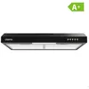 Image de CIARRA Hotte casquette encastrable 60 cm noire A+ 220 m³/h Evacuation & Recyclage 3 vitesses LED