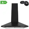 Image de Ciarra Hotte Cbcb6201-ow 60cm 370m³/h 3 Vitesses Surface Mate Noir Classe A++