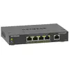 Image de Netgear Gs305epp Switch 5 Ports Gigabit Poe+ Boîtier Métal Noir 15.8x10.1x2.7 Cm Netgear