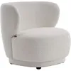 Image de Fauteuil en tissu bouclette écru - Ester