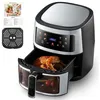 Image de Friteuse à air chaud 6L - Friteuse sans huile avec Fenêtre visible Écran tactile Thermostat/8 Programmes/Recettes 1400W - Noir