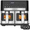 Image de Friteuse sans Huile 10L MAGICFOX avec 2 Tiroirs Fenêtre Visible 9 Programmes Panneau Tactile LED Smart Finish&Match Cook -
