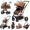 Image de Poussette 3 en 1 Bébé Combinée KITYTETY - Avec nacelle/siège auto 0+/putter double sens - Jusquà 20kg - Dès la naissance - Kaki