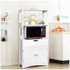 Image de Meuble de rangement avec tiroir et etagère, armoire de plancher avec 2 etagères armoire de rangement