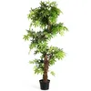 Image de Plante Artificielle en Pot Hauteur 160CM Art Floral Faux Bonsaï Décoration en Plastique Décorations Intérieur Extérieur