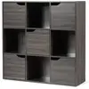 Image de Costway Bibliothèque De Rangement, Cube De Rangement 5 Avec Portes, Idéal Pour Salon